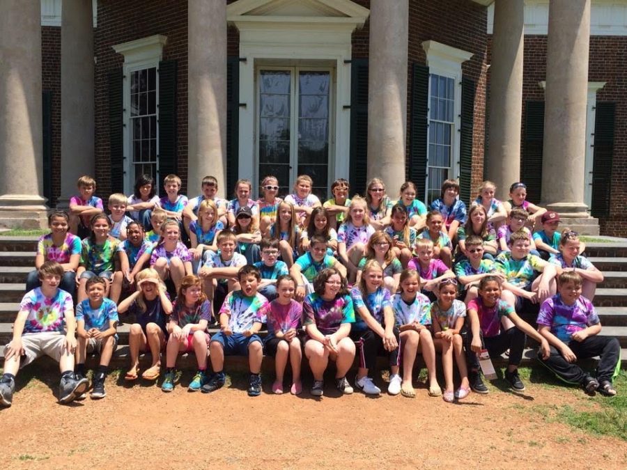 Ronceverte Elementarys 2013 fifth grade field trip to Monticello, Thomas Jeffersons home in Charlottesville, VA.