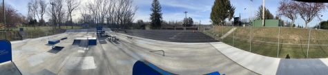 Panorama picture of Hollowells skatepark. 