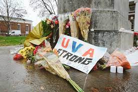 UVA Strong memorial flowers. Photo credit: Eze Amos, The New York Times.