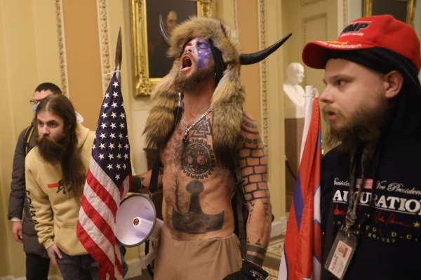 A recent AP News headline reads: "Man who wore horns at riot willing to speak at Trump’s trial." The horned man, Jacob Chansley, now feels "betrayed" by the ex-president.