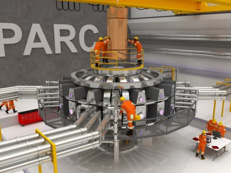 A visualization of MITs SPARC, a compact high-field net-fusion machine currently in the planning stages. NBC News