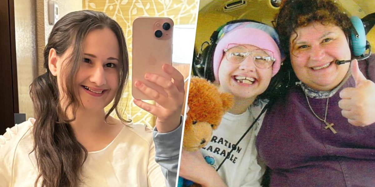 Gypsy Rose Blanchards first selfie of freedom vs. a photo of her under the thumb of her mothers abuse. Selfie taken by Gypsy Rose Blanchard, side-by-side- created by the Today Show. 