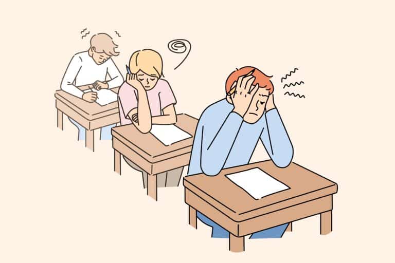 Students not being able to focus due to anxiety. Photo credit: TeachHUB