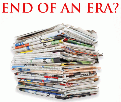 A stack of print newspapers. Photo credit: The Castlegar Source